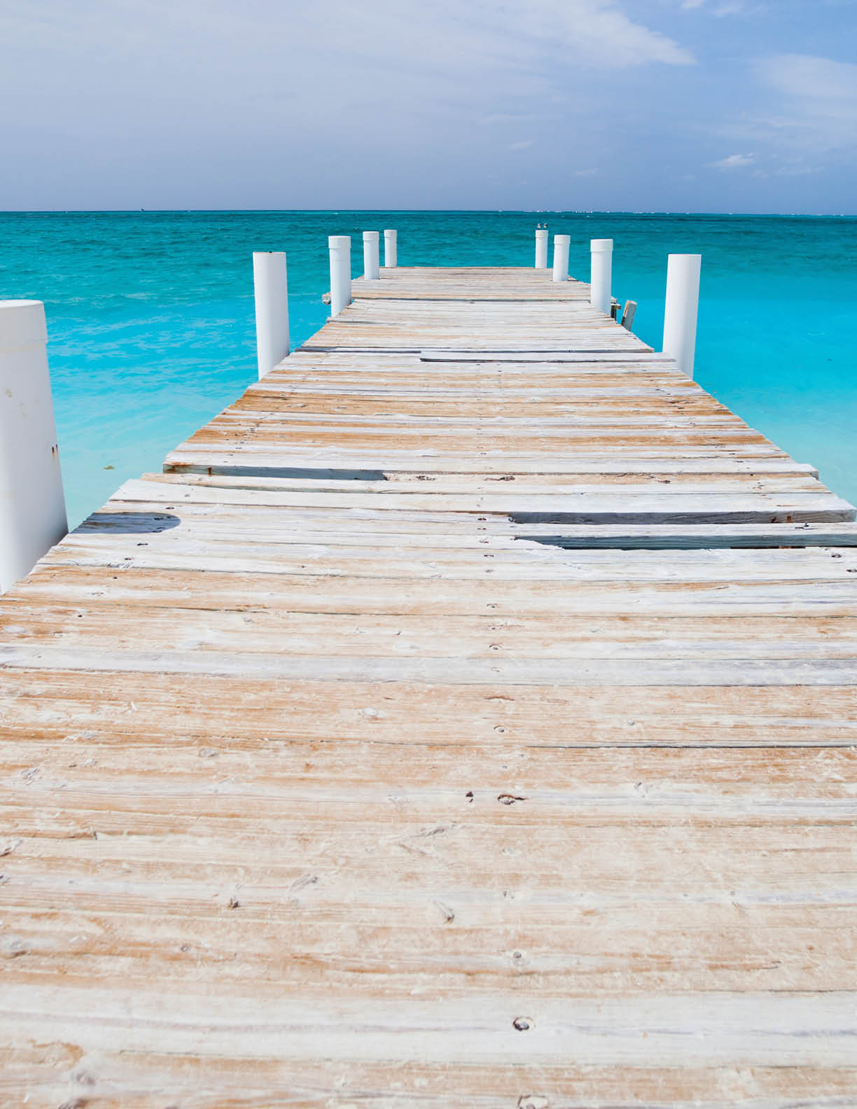 Jetty on Providenciales island in Turks and Caicos