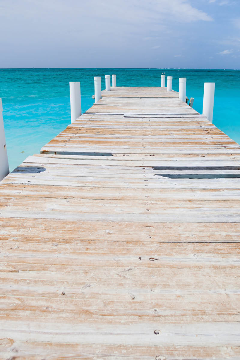 Jetty on Providenciales island in Turks and Caicos