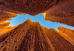 Cathedral Gorge State Park is located in a long, narrow valley in southeastern Nevada, where erosion has carved dramatic and unique patterns in the soft bentonite clay.