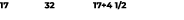 17 32 17+4 1/2 