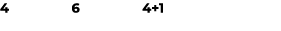 4 6 4+1