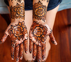 Henna reddish dye powdered leaves tree Egyptian Asian Indian Muslims Weddings