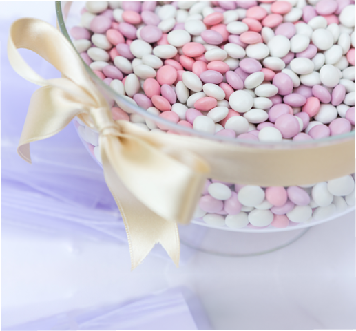 Sugared almond at wedding party