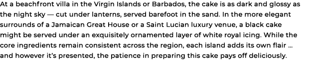 At a beachfront villa in the Virgin Islands or Barbados, the cake is as dark and glossy as the night sky — cut under ...