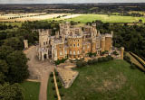 Grantham, Leicestershire, England- 22 August 2023: Belvoir Castle is a faux historic castle and stately home in Leicestershire, England, A castle was first built on the site immediately after the